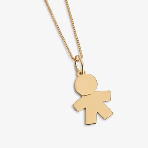 Pingente Menino Personalizável em Ouro Amarelo 18k