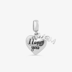 Charm I Love You Mom em Prata 925