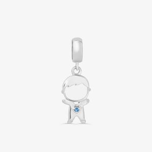 Charm Menino Cravejado em Prata 925