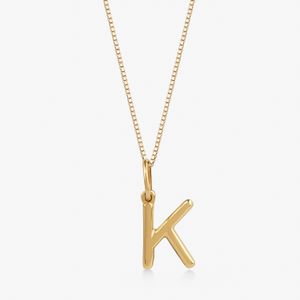 Pingente Letra K em Ouro Amarelo 18k