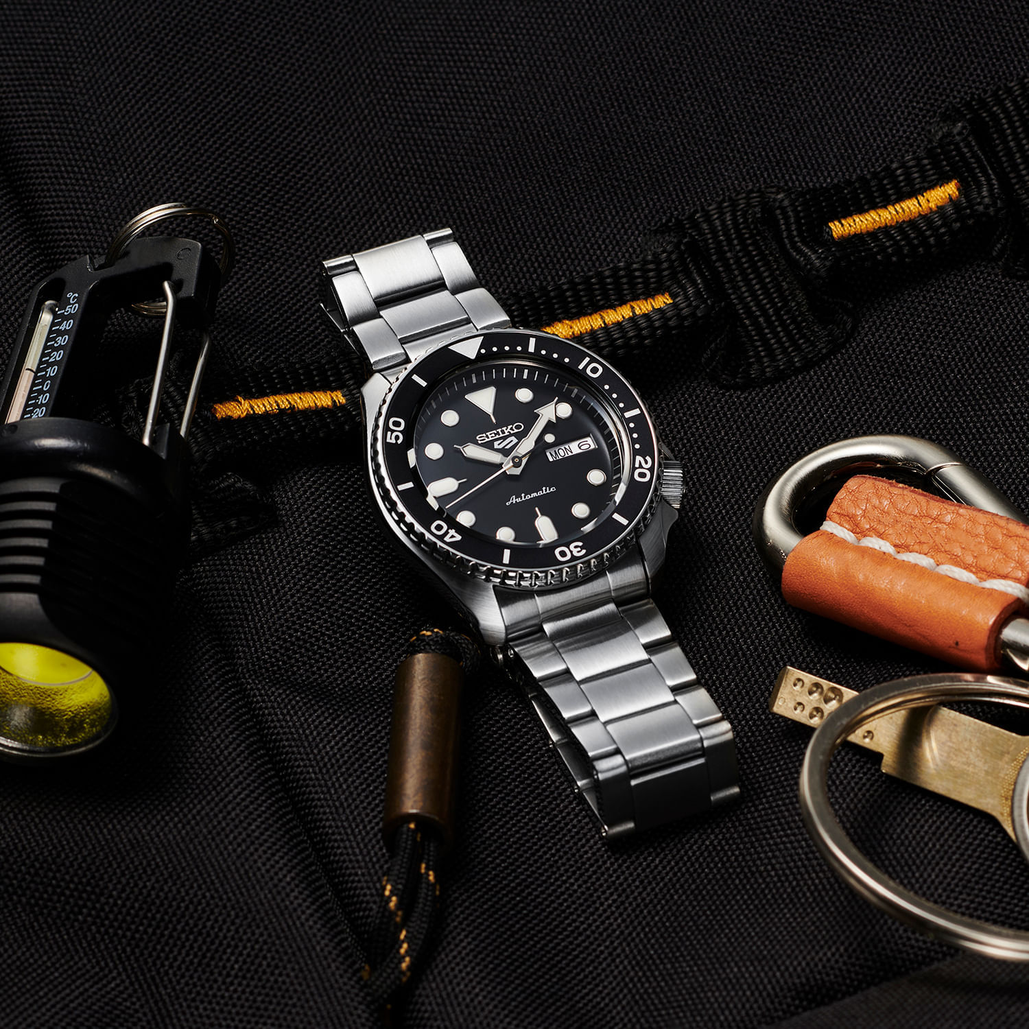 Relógio Seiko New 5 Sports Masculino em Aço Prateado SRPD55B1