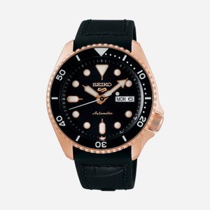 Relógio Seiko Masculino 5 Sports Automático em Silicone Preto SRPD76K1