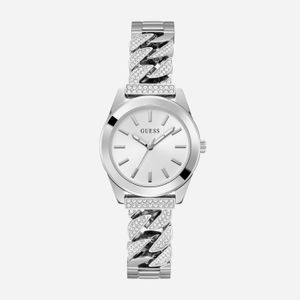 Relógio Guess Feminino em Aço Prateado com Corrente de Brilhos GW0546L1