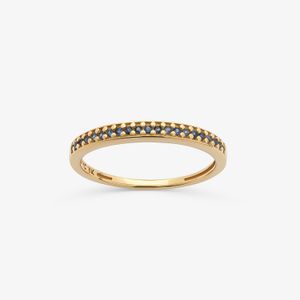 Anel em Ouro Amarelo  com Safira Azul