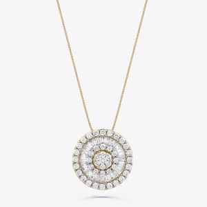 Pingente com Diamantes em Ouro Branco 18k - 16 mm