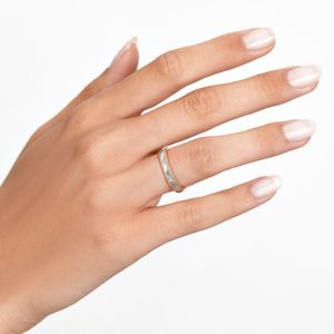Aliança Texturizada em Ouro Branco e Ouro Amarelo 18k - 3,35 mm