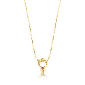 Pingente Menina com Diamante em Ouro Amarelo 18k