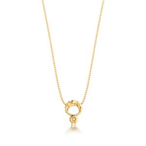 Pingente Menina com Diamante em Ouro Amarelo 18k