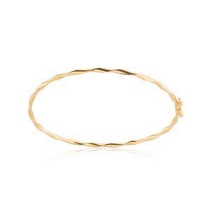Pulseira Rígida Torcida em Ouro Amarelo 18k