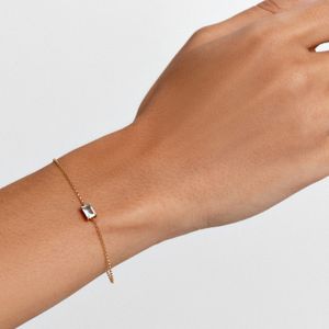 Pulseira com Topázio Azul em Ouro Amarelo 18k