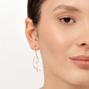 Brinco Fitas em Ouro Amarelo 18k