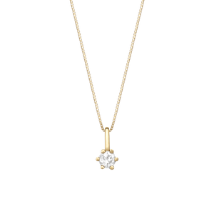 Pingente Solitário com 30 Pontos de Diamantes em Ouro Amarelo 18k