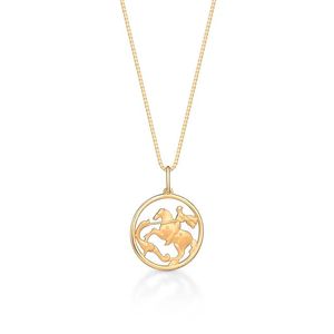Pingente São Jorge Vazado em Ouro Amarelo 18k