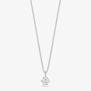 Pingente em Ouro Branco com 40 Pontos de Diamantes