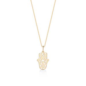 Pingente Hamsa em Ouro Amarelo 18k