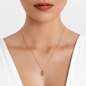 Pingente Hamsa em Ouro Amarelo 18k