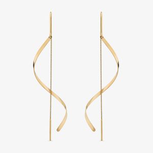 Brinco Fitas em Ouro Amarelo 18k