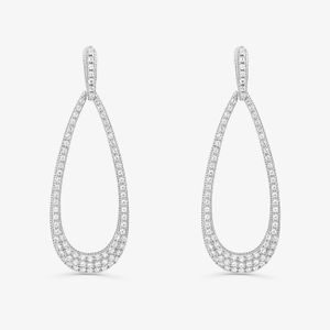 Brinco Pave Gota com Safiras em Prata 925
