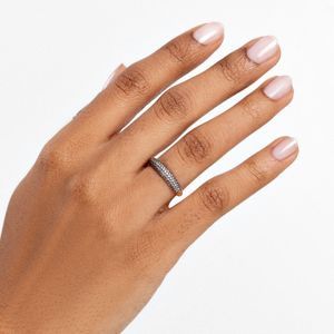 Anel com Diamante em Ouro Rosé 18k