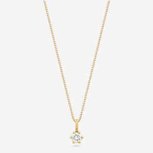 Pingente Solitário com 20 Pontos de Diamantes em Ouro Amarelo 18k