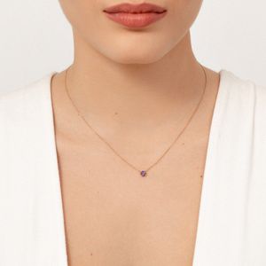 Colar em Ouro Amarelo com Topázio Roxo