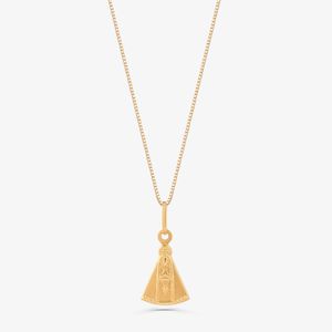 Pingente Nossa Senhora Aparecida em Ouro Amarelo 18k