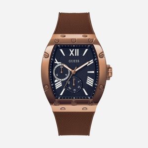 Relógio Guess Masculino com Pulseira de Silicone Marrom GW0568G1