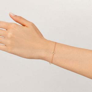 Pulseira Estrela em Ouro Amarelo 18k - 18 cm
