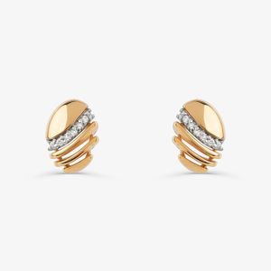 Brinco Stud com Diamantes em Ouro Amarelo 18k