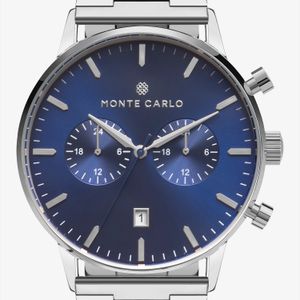Relógio Monte Carlo Masculino Multi Dual Time em Aço