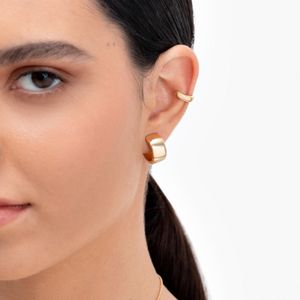 Piercing Arredondado em Prata 925 com Banho de Ouro Amarelo 18k