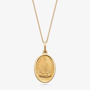 Pingente Nossa Senhora Aparecida em Prata 925 com Banho de Ouro Amarelo 18k