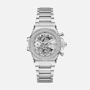 Relógio Guess Feminino em Aço Prateado e Brilhos GW0552L1