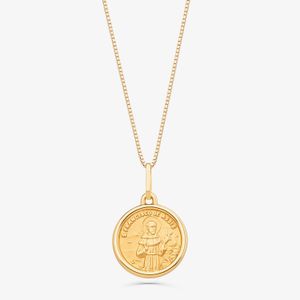 Pingente São Francisco de Assis em Ouro Amarelo 18k