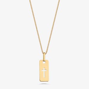Pingente Cruz Vazada em Ouro Amarelo 18k