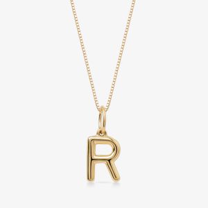 Pingente Letra R em Ouro Amarelo 18k