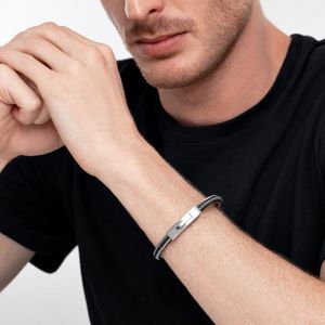 Pulseira Masculina Maleável em Aço - 19 cm
