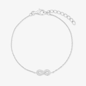 Pulseira Infinito Cravejada em Prata 925