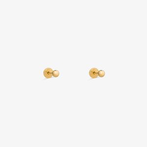 Brinco Infantil Esferas 2mm em Ouro Amarelo 18k