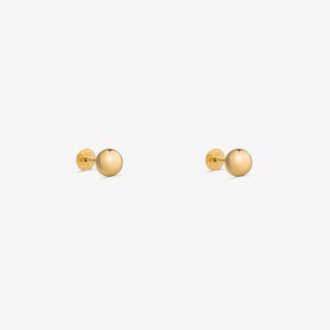 Brinco Infantil Esferas em Ouro Amarelo 18k -  3,5mm