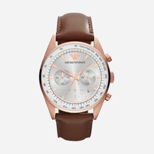 Relógio Emporio Armani com Pulseira de Couro Marrom AR5995B1