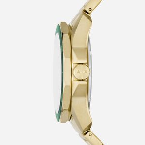 Relógio Armani Exchange Masculino em Aço Dourado com Mostrador Verde AX1951B1