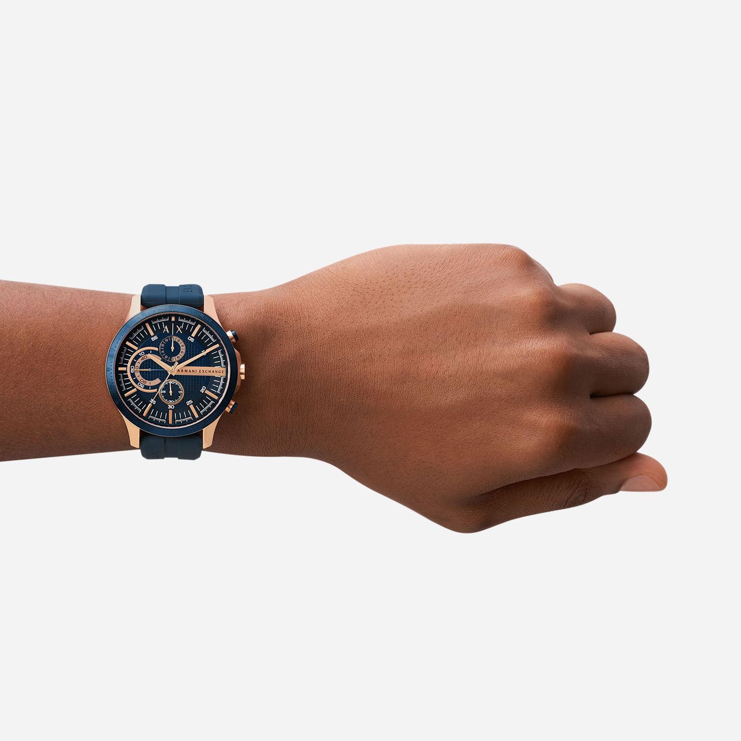 Relógio Armani Exchange Masculino com Pulseira de Silicone e Caixa