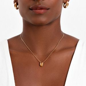 Colar com Citrino em Prata com Banho de Ouro Amarelo 18K