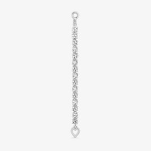 Extensor de Brinco com Diamantes em Ouro Branco 18k