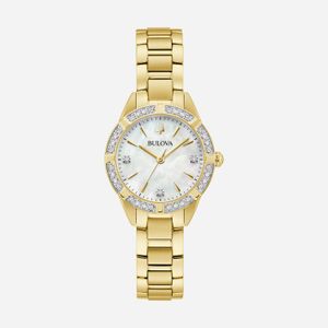 Relógio Bulova Feminino Sutton Classic com Diamantes e Mostrador de Madrepérola 98R297