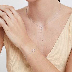Pulseira Círculo Cravejada em Prata 925