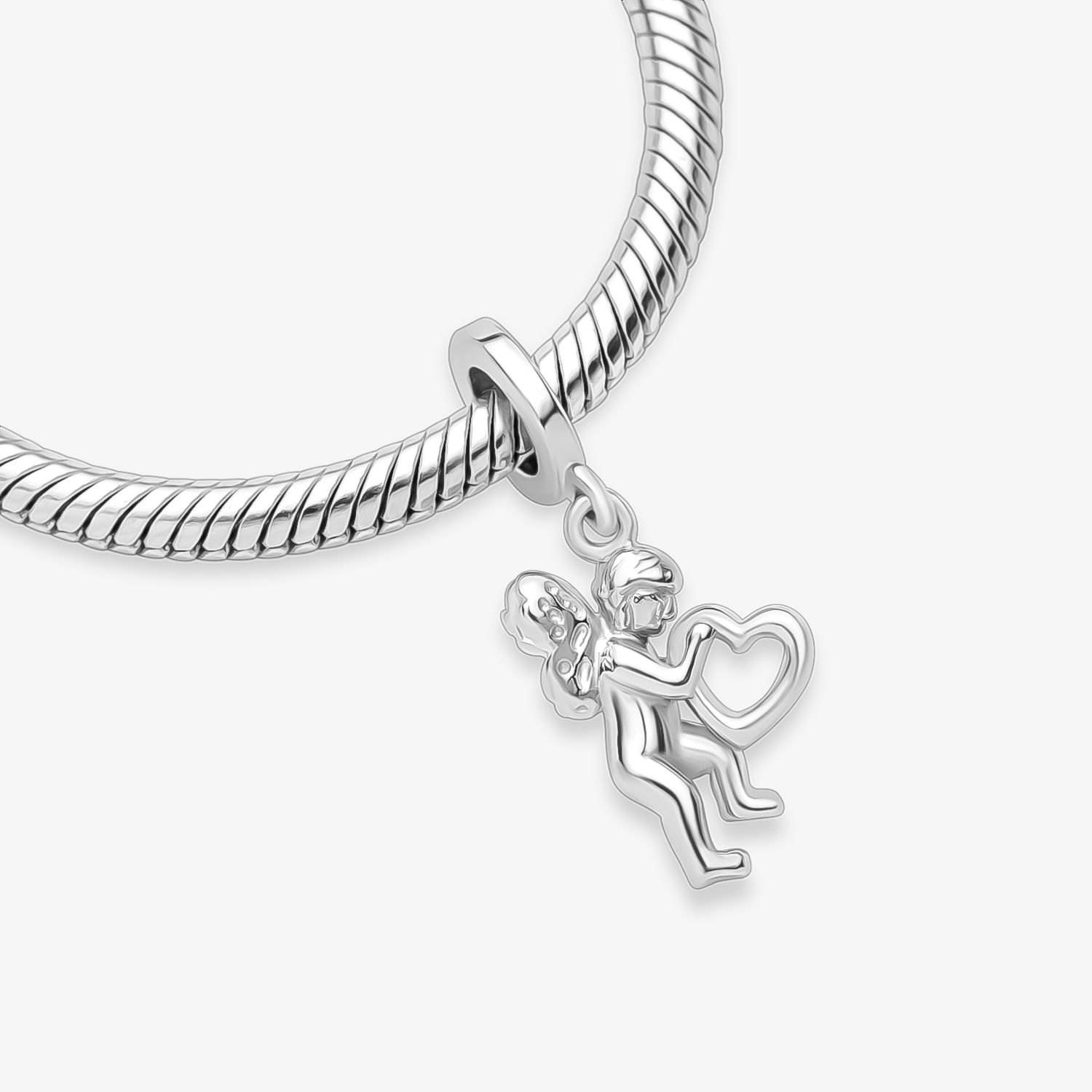 Charm Anjo Cupido em Prata 925