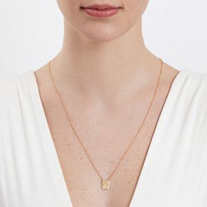 Colar Escapulário N Senhora Carmo/Sagrado Coração Jesus em Prata 925 com Banho de Ouro Amarelo 18k