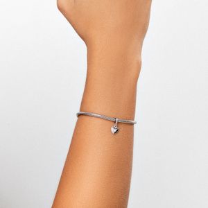 Charm Coração Cravejado em Prata 925
